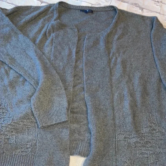 GAP gray open cardigan sweater - Picture 3 of 5